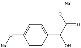 2-Hydroxy-2-(4-sodiooxyphenyl)acetic acid sodium salt Struktur