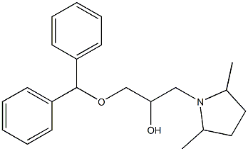 1-(Diphenylmethoxy)-3-(2,5-dimethyl-1-pyrrolidinyl)-2-propanol Struktur