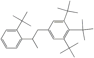 1-(3,4,5-Tri-tert-butylphenyl)-2-(2-tert-butylphenyl)propane Struktur