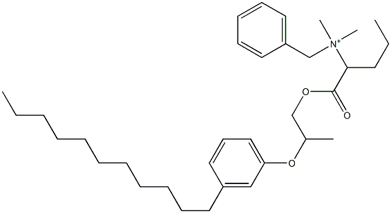 N,N-Dimethyl-N-benzyl-N-[1-[[2-(3-undecylphenyloxy)propyl]oxycarbonyl]butyl]aminium Struktur