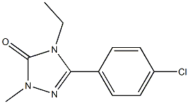 4-Ethyl-2-methyl-5-(4-chlorophenyl)-2H-1,2,4-triazol-3(4H)-one Struktur