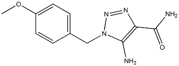 1-[4-Methoxybenzyl]-5-amino-1H-1,2,3-triazole-4-carboxamide Struktur