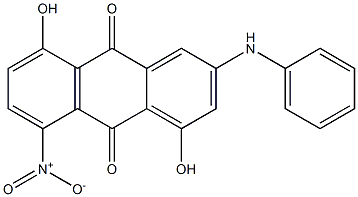 2-Anilino-4,8-dihydroxy-5-nitroanthraquinone Struktur