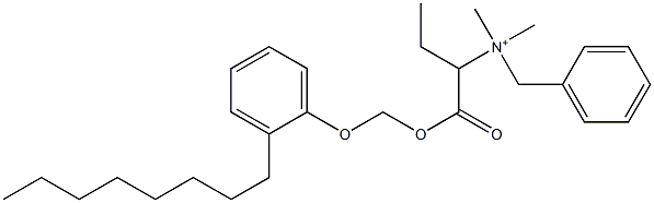 N,N-Dimethyl-N-benzyl-N-[1-[[(2-octylphenyloxy)methyl]oxycarbonyl]propyl]aminium Struktur