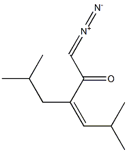 (Z)-1-Diazo-3-isobutyl-5-methyl-3-hexen-2-one Struktur