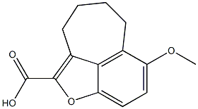 7-Methoxy-3,4,5,6-tetrahydro-cyclohepta[cd]benzofuran-2-carboxylic acid Struktur