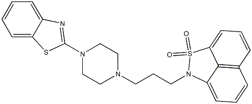 2-[3-[4-(2-Benzothiazolyl)-1-piperazinyl]propyl]-2H-naphth[1,8-cd]isothiazole 1,1-dioxide Struktur