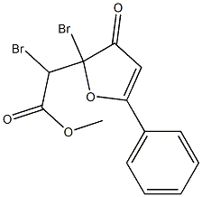 2-Bromo-2-[bromo(methoxycarbonyl)methyl]-5-phenylfuran-3(2H)-one Struktur