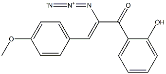 2-Azido-1-(o-hydroxyphenyl)-3-(p-methoxyphenyl)-2-propen-1-one Struktur