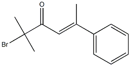 (E)-5-Methyl-5-bromo-2-phenyl-2-hexen-4-one Struktur