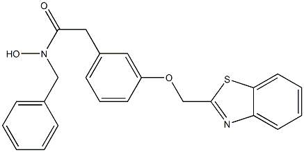 [3-(2-Benzothiazolylmethoxy)phenyl]acetohydroxamic acid benzyl ester Struktur