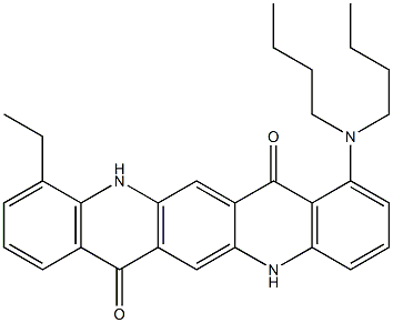 1-(Dibutylamino)-11-ethyl-5,12-dihydroquino[2,3-b]acridine-7,14-dione Struktur