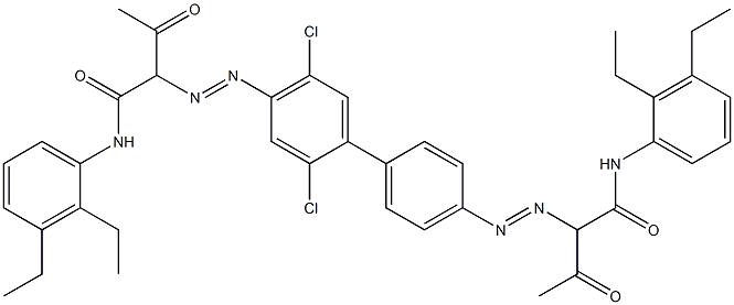 4,4'-Bis[[1-(2,3-diethylphenylamino)-1,3-dioxobutan-2-yl]azo]-2,5-dichloro-1,1'-biphenyl Struktur