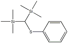 [[Bis(trimethylsilyl)methyl]thio]benzene Struktur