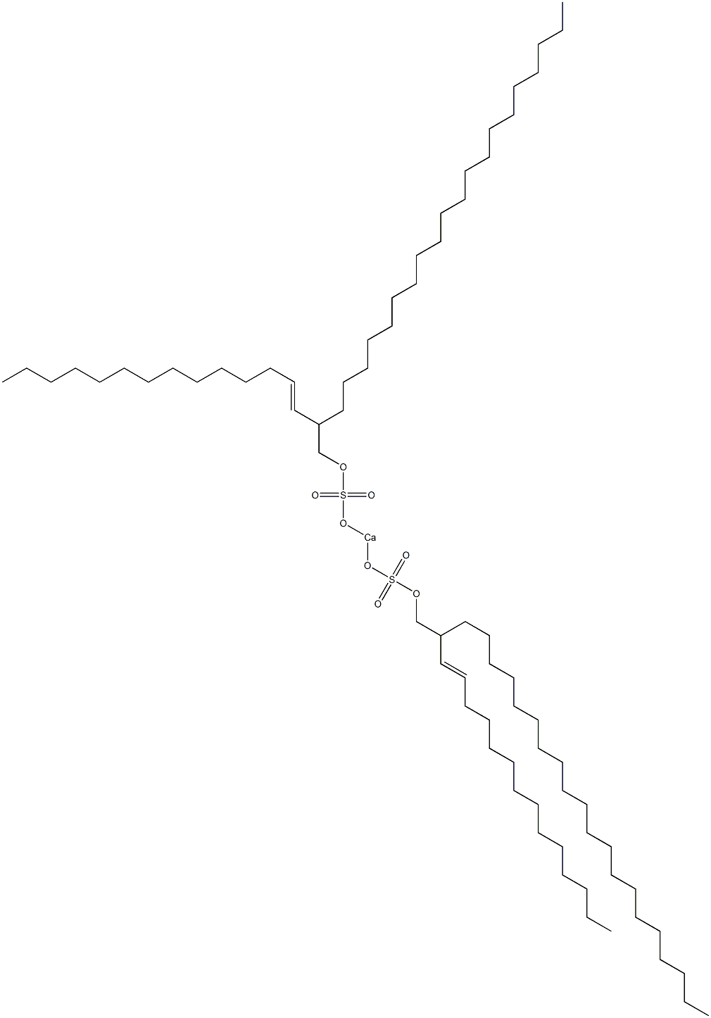 Bis[2-(1-tetradecenyl)docosyloxysulfonyloxy]calcium Struktur