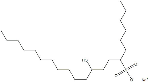 10-Hydroxyhenicosane-7-sulfonic acid sodium salt Struktur