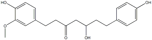 1-(3-Methoxy-4-hydroxyphenyl)-5-hydroxy-7-(4-hydroxyphenyl)-3-heptanone Struktur