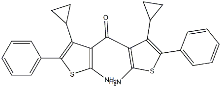 Phenyl(2-amino-4-cyclopropyl-3-thienyl) ketone Struktur