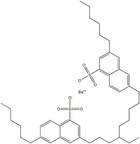 Bis(3,6-dihexyl-1-naphthalenesulfonic acid)barium salt Struktur