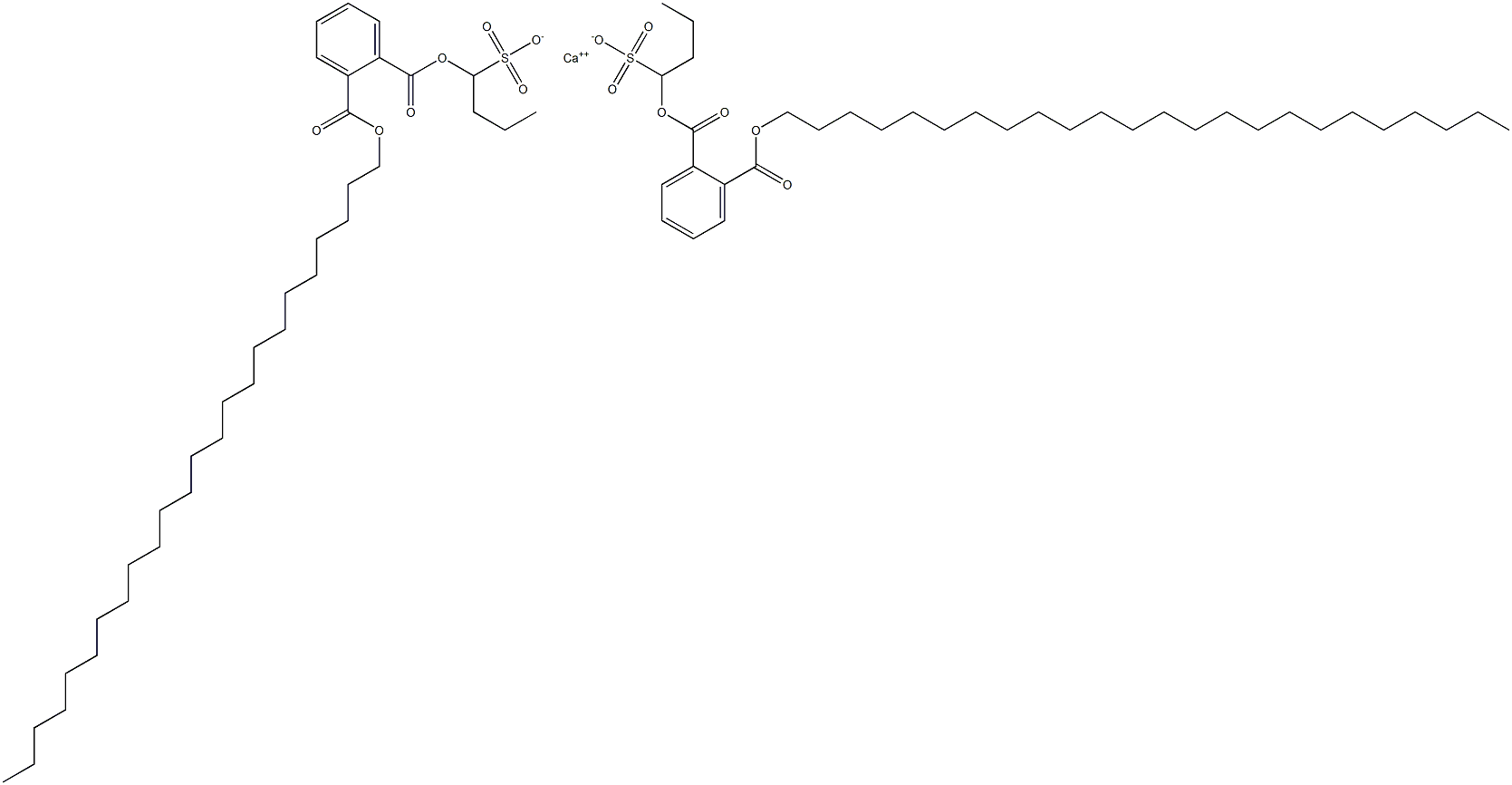 Bis[1-[(2-tetracosyloxycarbonylphenyl)carbonyloxy]butane-1-sulfonic acid]calcium salt Struktur