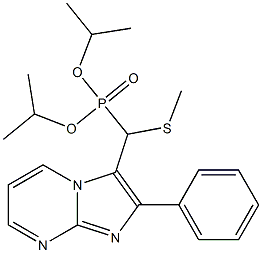 (2-Phenylimidazo[1,2-a]pyrimidin-3-yl)(methylthio)methylphosphonic acid diisopropyl ester Struktur