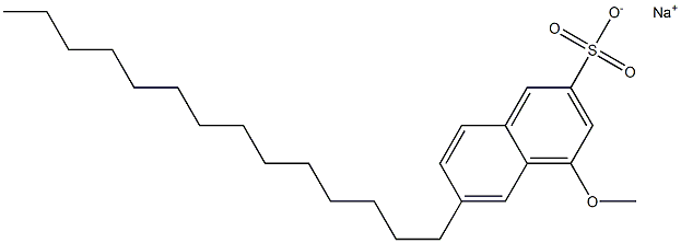 4-Methoxy-6-tetradecyl-2-naphthalenesulfonic acid sodium salt Structure