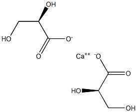 Bis[(R)-2,3-dihydroxypropionic acid]calcium salt Struktur