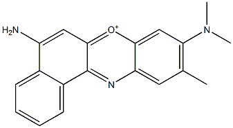 5-Amino-9-dimethylamino-10-methylbenzo[a]phenoxazin-7-ium Struktur