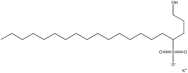 1-Hydroxyicosane-4-sulfonic acid potassium salt Struktur