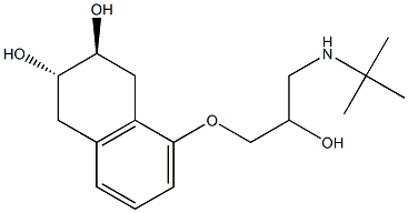 1-tert-Butylamino-3-[[(6S,7S)-5,6,7,8-tetrahydro-6,7-dihydroxynaphthalen-1-yl]oxy]-2-propanol Struktur