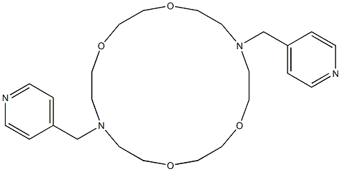 7,16-Bis(4-pyridinylmethyl)-1,4,10,13-tetraoxa-7,16-diazacyclooctadecane Struktur