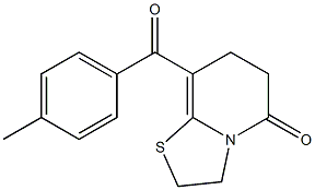 8-(4-Methylbenzoyl)-2,3,6,7-tetrahydro-5H-thiazolo[3,2-a]pyridin-5-one Struktur