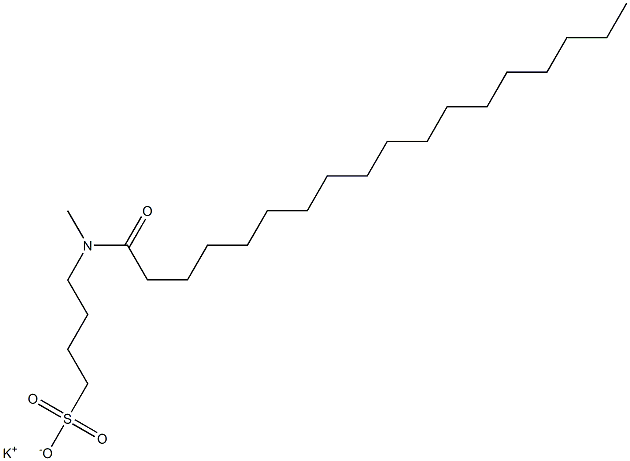 4-(N-Octadecanoyl-N-methylamino)-1-butanesulfonic acid potassium salt Struktur