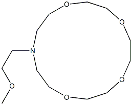 13-(2-Methoxyethyl)-1,4,7,10-tetraoxa-13-azacyclopentadecane Struktur