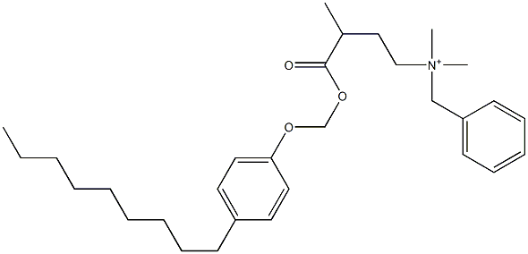 N,N-Dimethyl-N-benzyl-N-[3-[[(4-nonylphenyloxy)methyl]oxycarbonyl]butyl]aminium Struktur