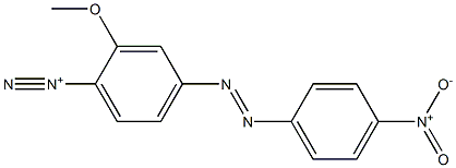 2-Methoxy-4-(p-nitrophenylazo)benzenediazonium Struktur