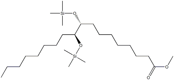 (9R,10S)-9,10-Bis[(trimethylsilyl)oxy]octadecanoic acid methyl ester Struktur