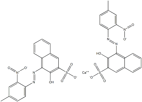 Bis[1-[(4-methyl-2-nitrophenyl)azo]-2-hydroxy-3-naphthalenesulfonic acid]calcium salt Struktur