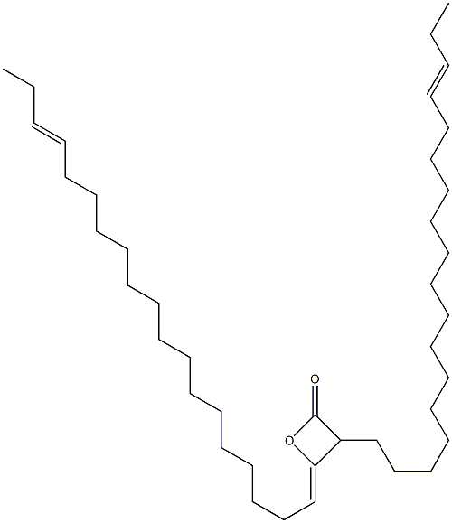 3-(15-Octadecenyl)-4-(16-nonadecen-1-ylidene)oxetan-2-one Struktur