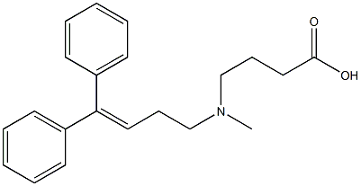 4-[Methyl(4,4-diphenyl-3-butenyl)amino]butanoic acid Struktur