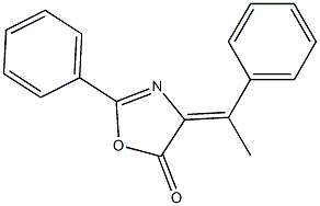 2-Phenyl-4-[(Z)-1-phenylethylidene]oxazole-5(4H)-one Struktur