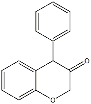 4-Phenyl-2H-1-benzopyran-3(4H)-one Struktur