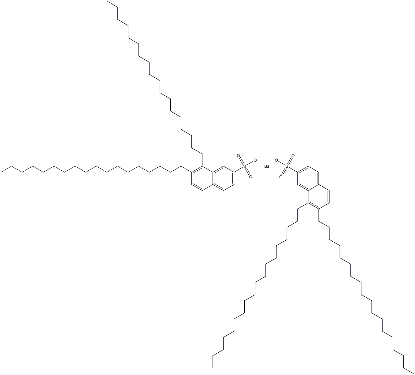 Bis(7,8-dioctadecyl-2-naphthalenesulfonic acid)barium salt Struktur