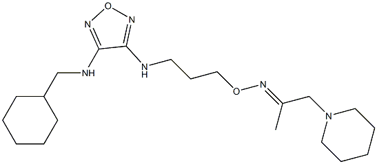 1-Piperidino-2-propanone O-[3-[[4-[(cyclohexylmethyl)amino]furazan-3-yl]amino]propyl]oxime Struktur