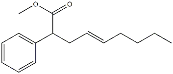 2-Phenyl-3-(1-hexenyl)propionic acid methyl ester Struktur