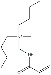 N-Butyl-N-methyl-N-[[(1-oxo-2-propenyl)amino]methyl]-1-butanaminium Struktur