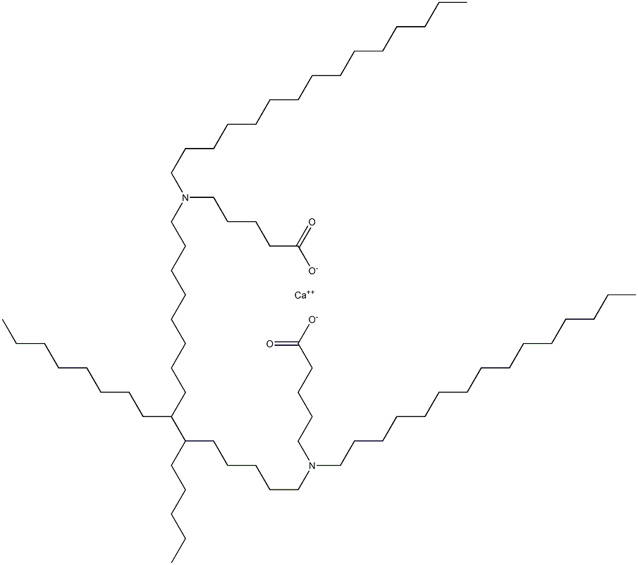 Bis[5-(dipentadecylamino)valeric acid]calcium salt Struktur