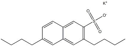 3,6-Dibutyl-2-naphthalenesulfonic acid potassium salt Struktur