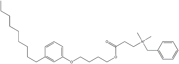 N,N-Dimethyl-N-benzyl-N-[2-[[4-(3-nonylphenyloxy)butyl]oxycarbonyl]ethyl]aminium Struktur