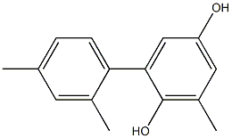 6-Methyl-2-(2,4-dimethylphenyl)benzene-1,4-diol Struktur